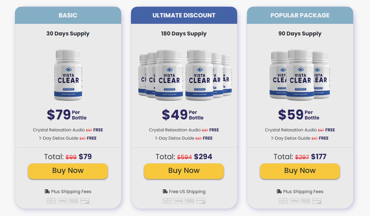 Vista Clear pricing